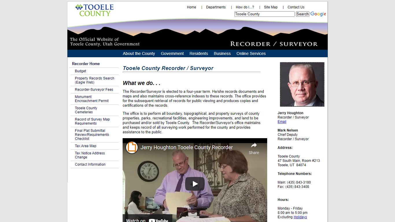 Tooele County Recorder / Surveyor